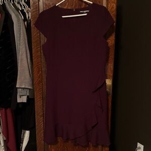 Karl Lagerfeld Deep Purple Asymmetrical Dress